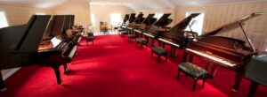 Showroom för piano o flygel